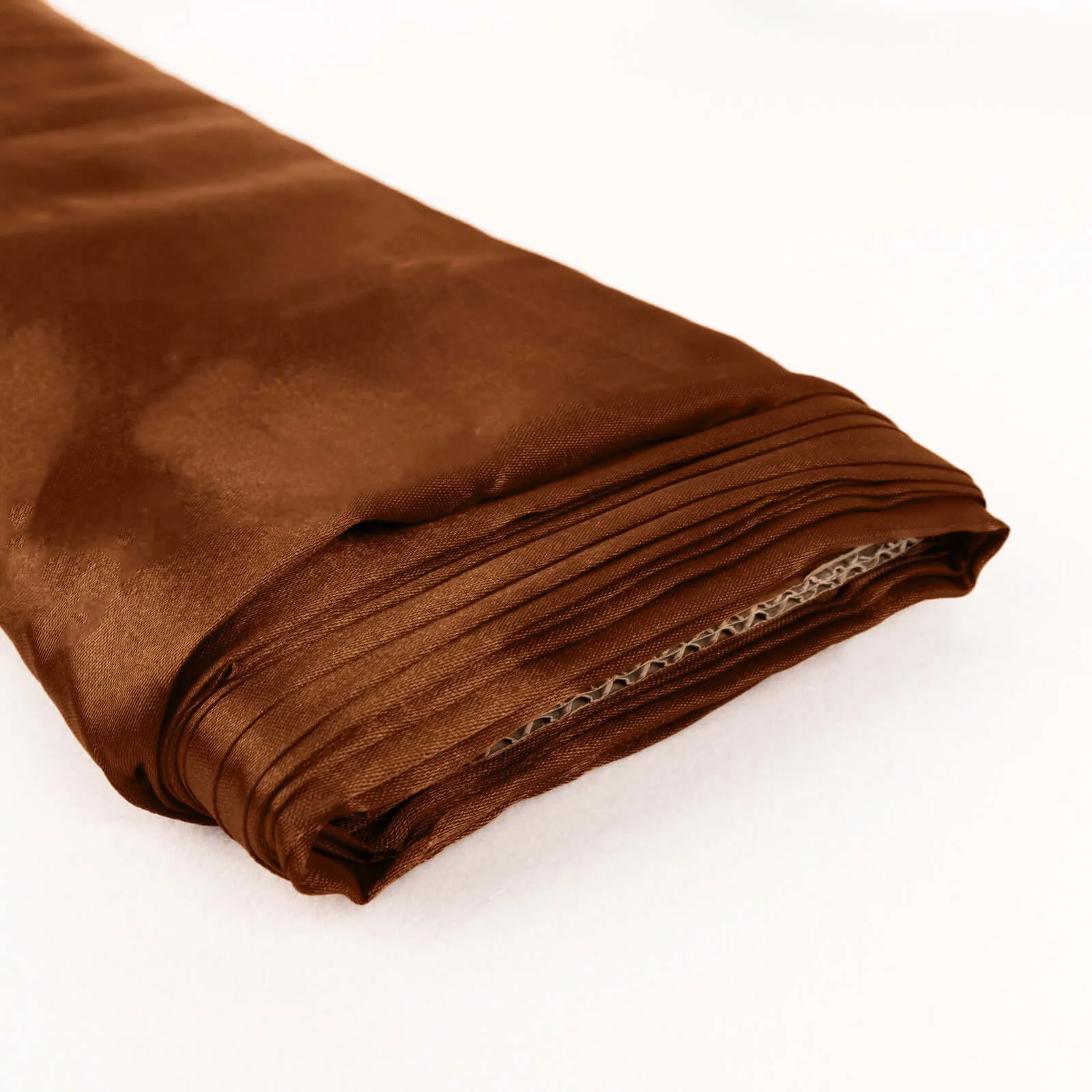 10 Yards x 54" Cinnamon Brown Satin Fabric Bolt