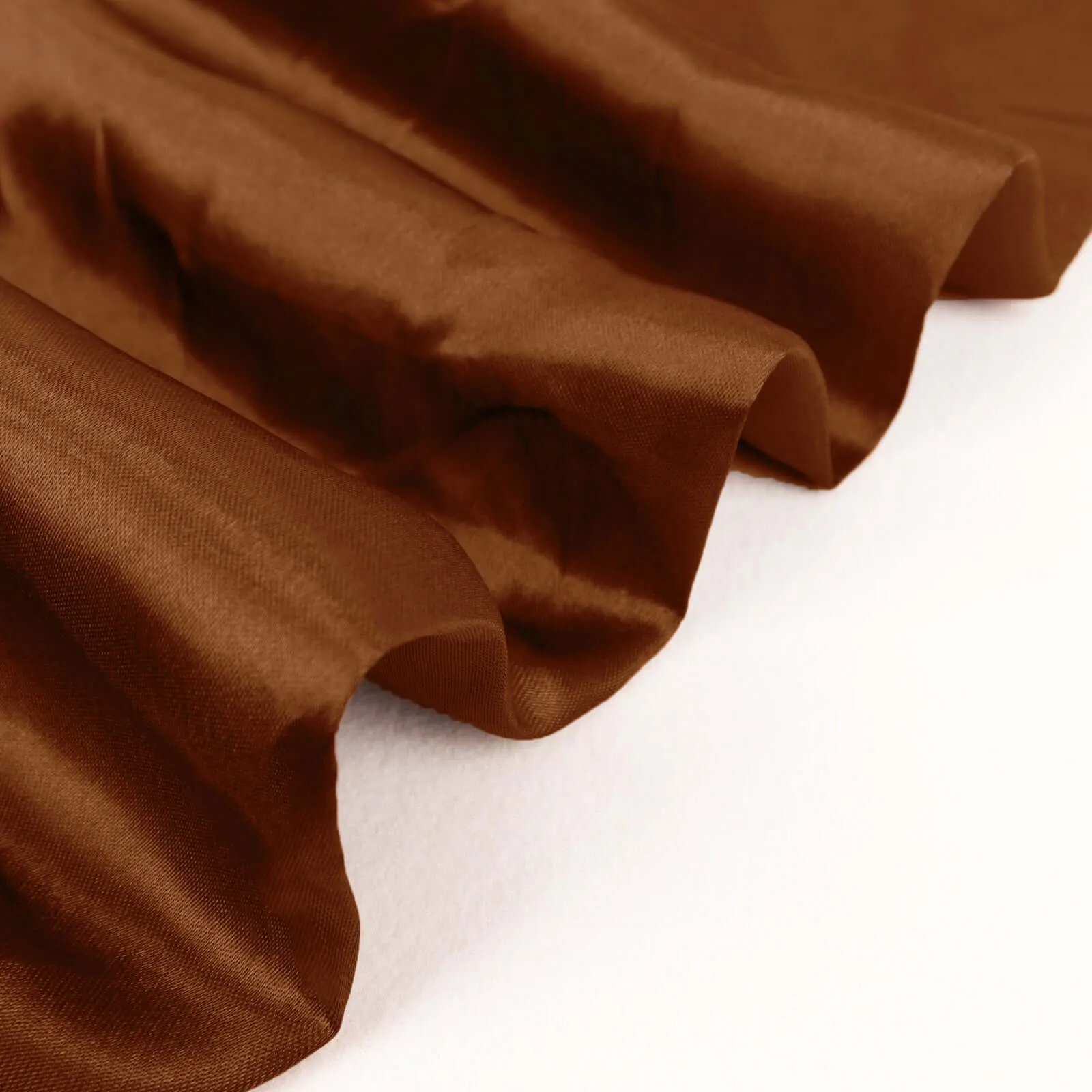 10 Yards x 54" Cinnamon Brown Satin Fabric Bolt