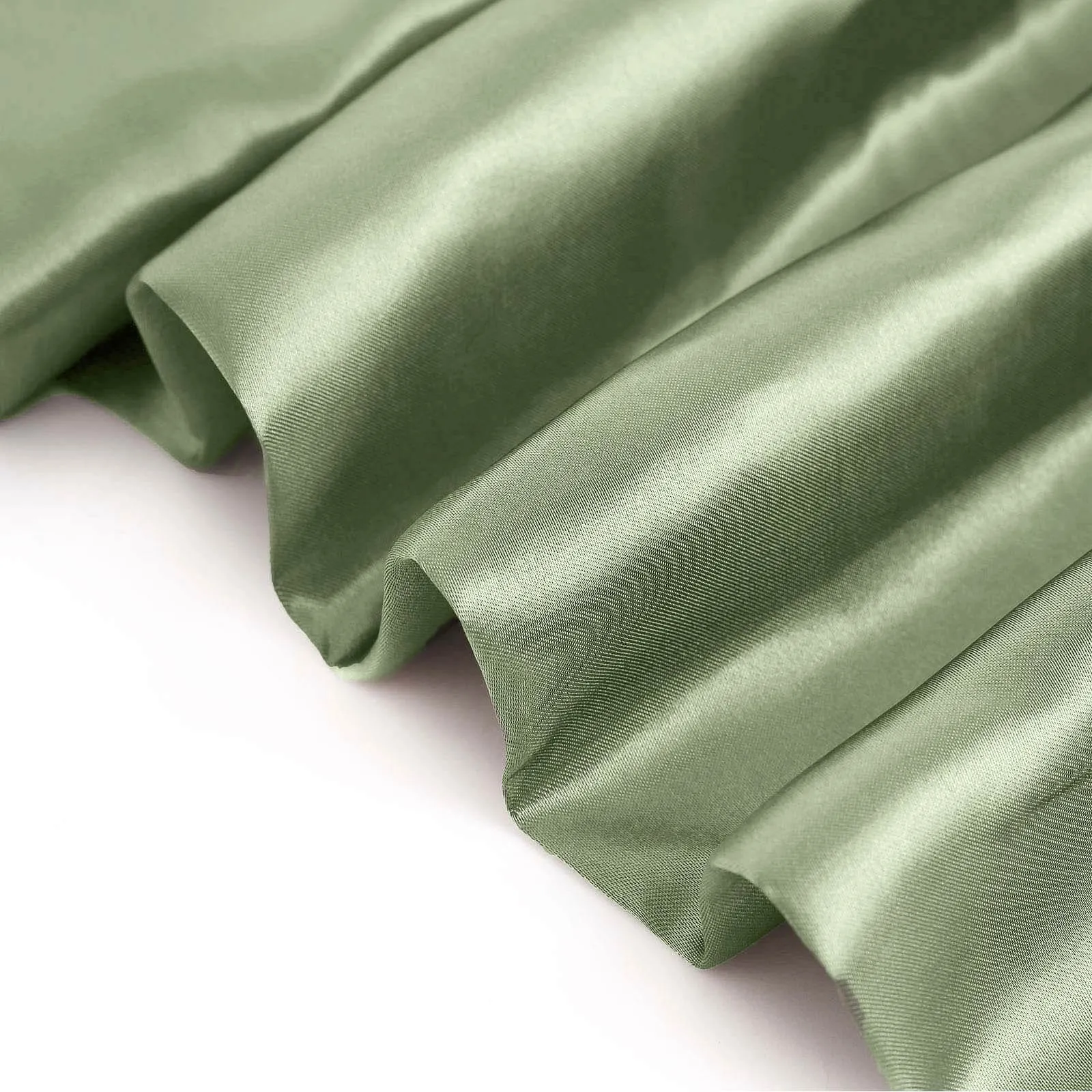 10 Yards x 54" Dusty Sage Green Satin Fabric Bolt