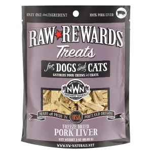 20% OFF: Northwest Naturals Raw Rewards Pork Liver Freeze-Dried Dog & Cat Treats 3oz