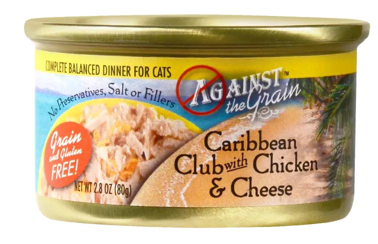 Against the Grain Caribbean Club with Chicken and Cheese Canned Cat Food