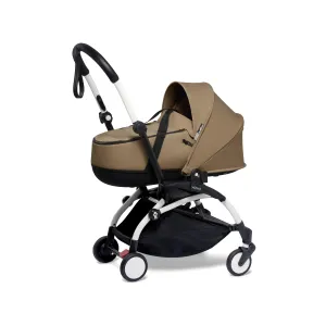 BABYZEN YOYO² Baby Stroller Set - White Frame with Toffee Bassinet