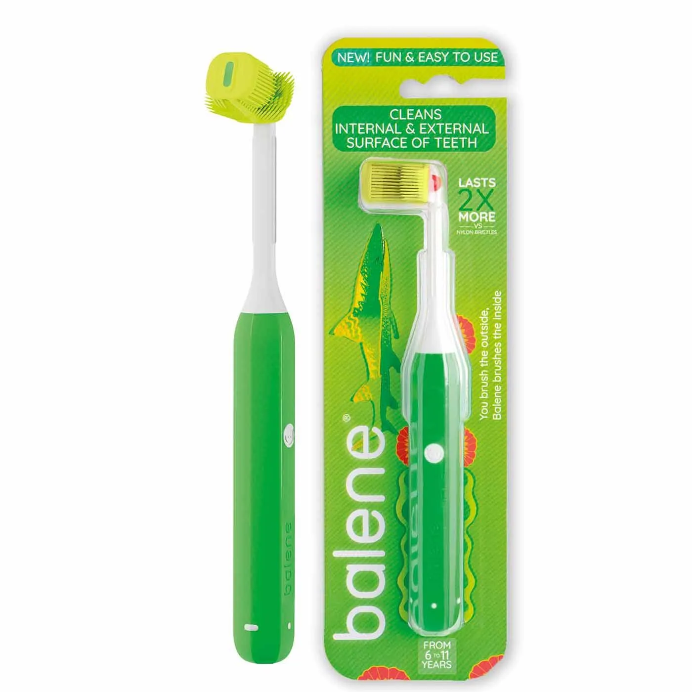 Balene Manual Toothbrush Kid Green 1PC