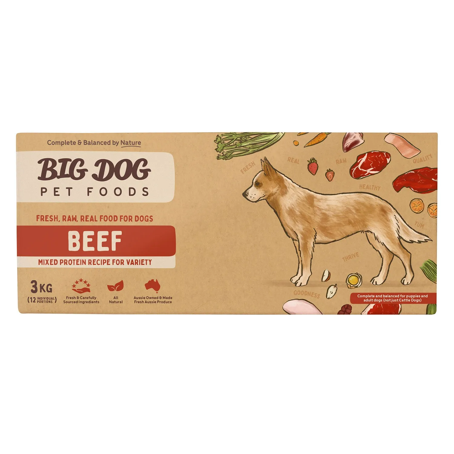 Big Dog Beef Raw Dog Food 3kg