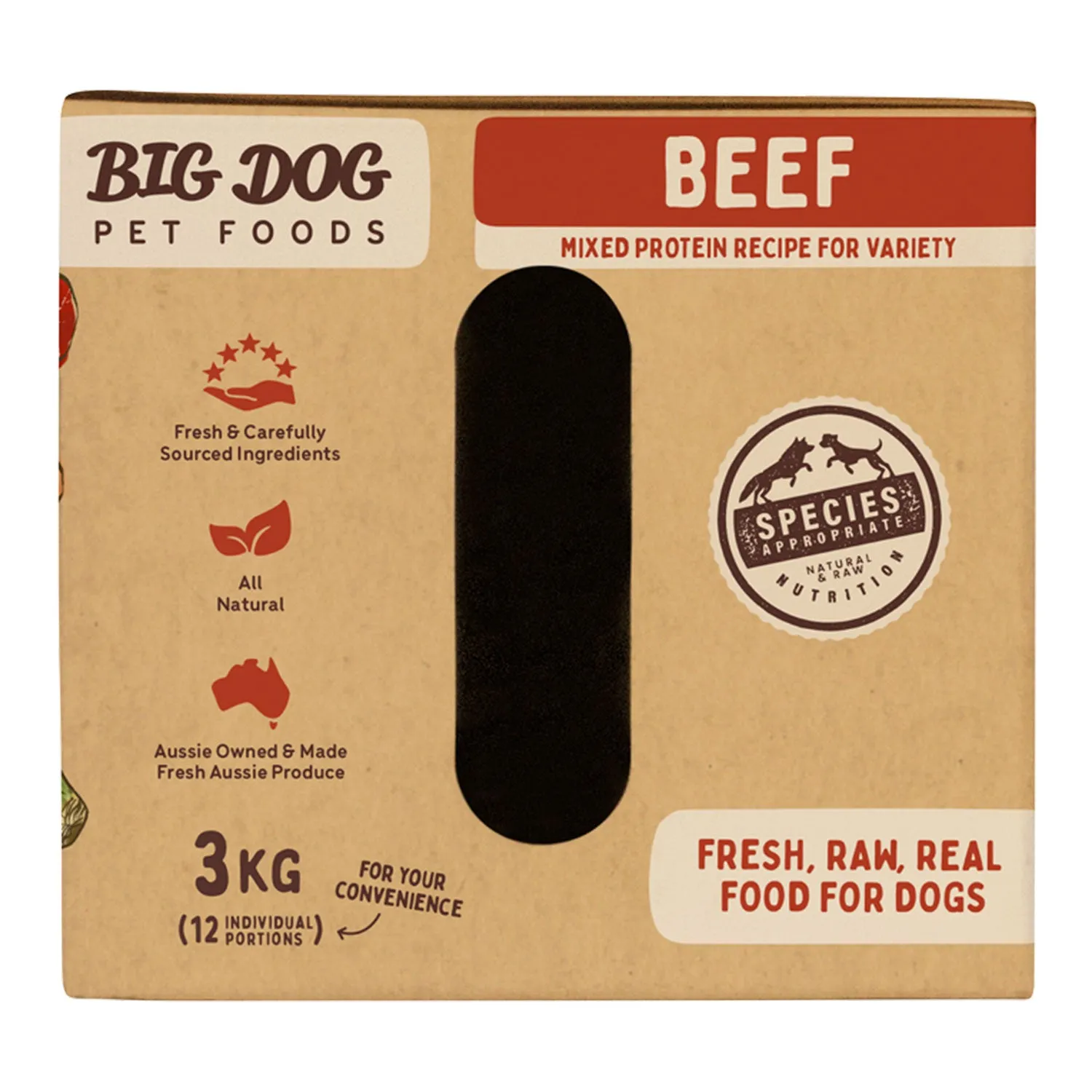 Big Dog Beef Raw Dog Food 3kg