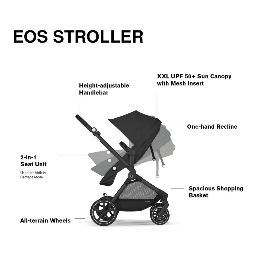 CYBEX EOS 2-in-1 Stroller - Moon Black