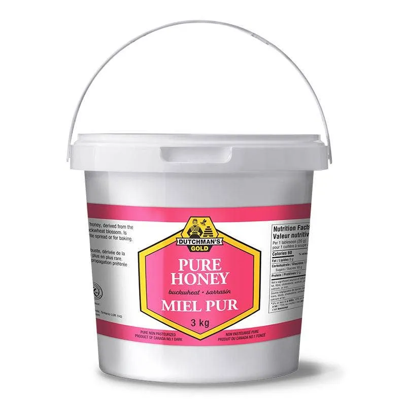 Dutchman's Gold - Buckwheat Liquid Honey - Plastic Pail: 3kg