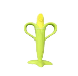 Goodway Baby Banana Bendable Teething Toothbrush/Teether - Corn (Green)