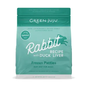 Green Juju Raw Diet Rabbit & Duck Liver Slider & Patties