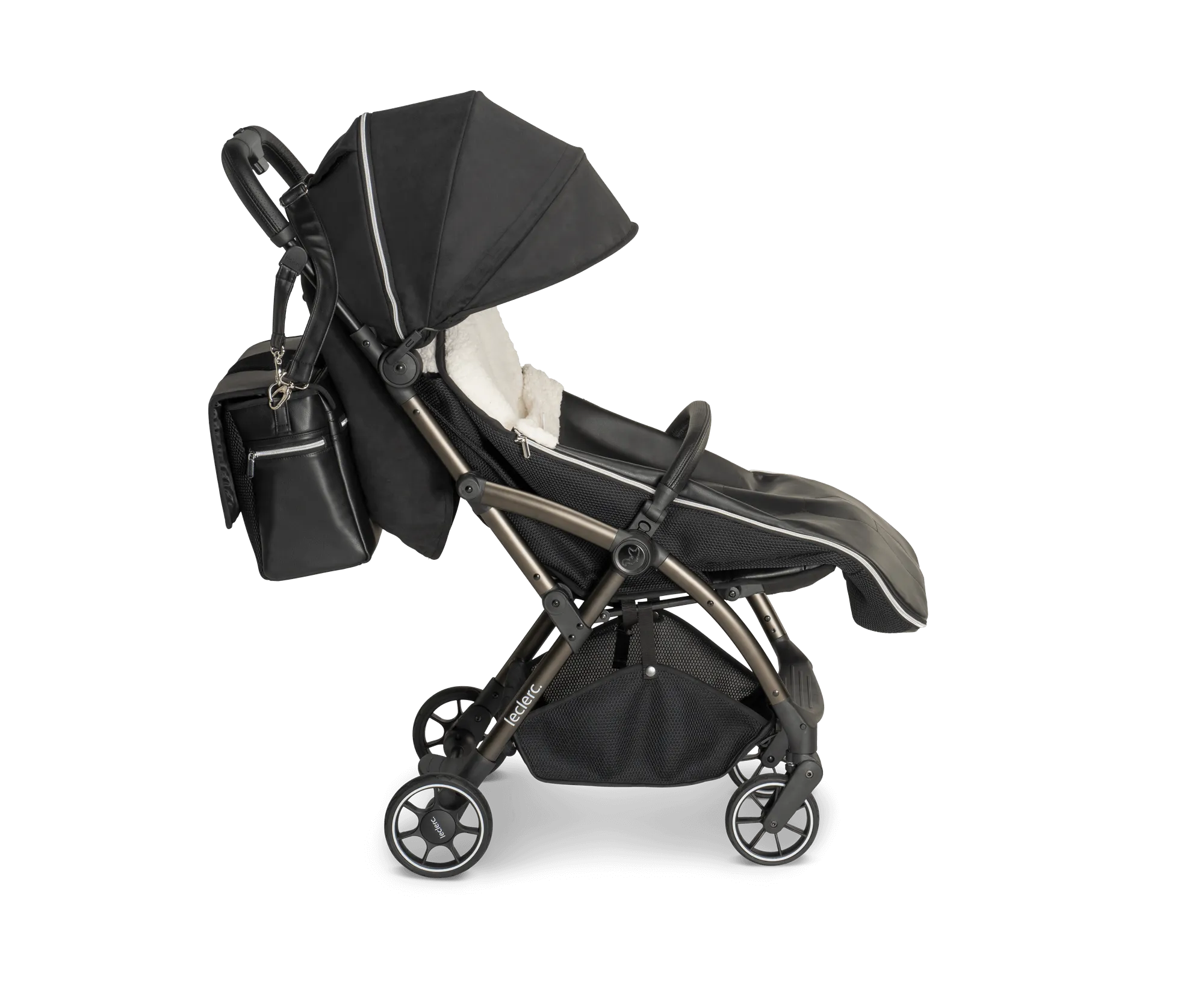 Hexagon Stroller Carbon black with Free bassinet