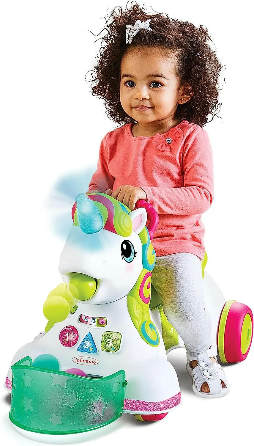 infantino Unicorn Walker 3-In-1 Sit Walk & Ride