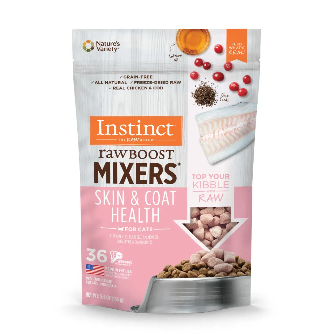 Instinct The Raw Brand Cat Raw Boost Mixers Freeze-Dried Raw Skin & Coat Health Recipe 5.5oz