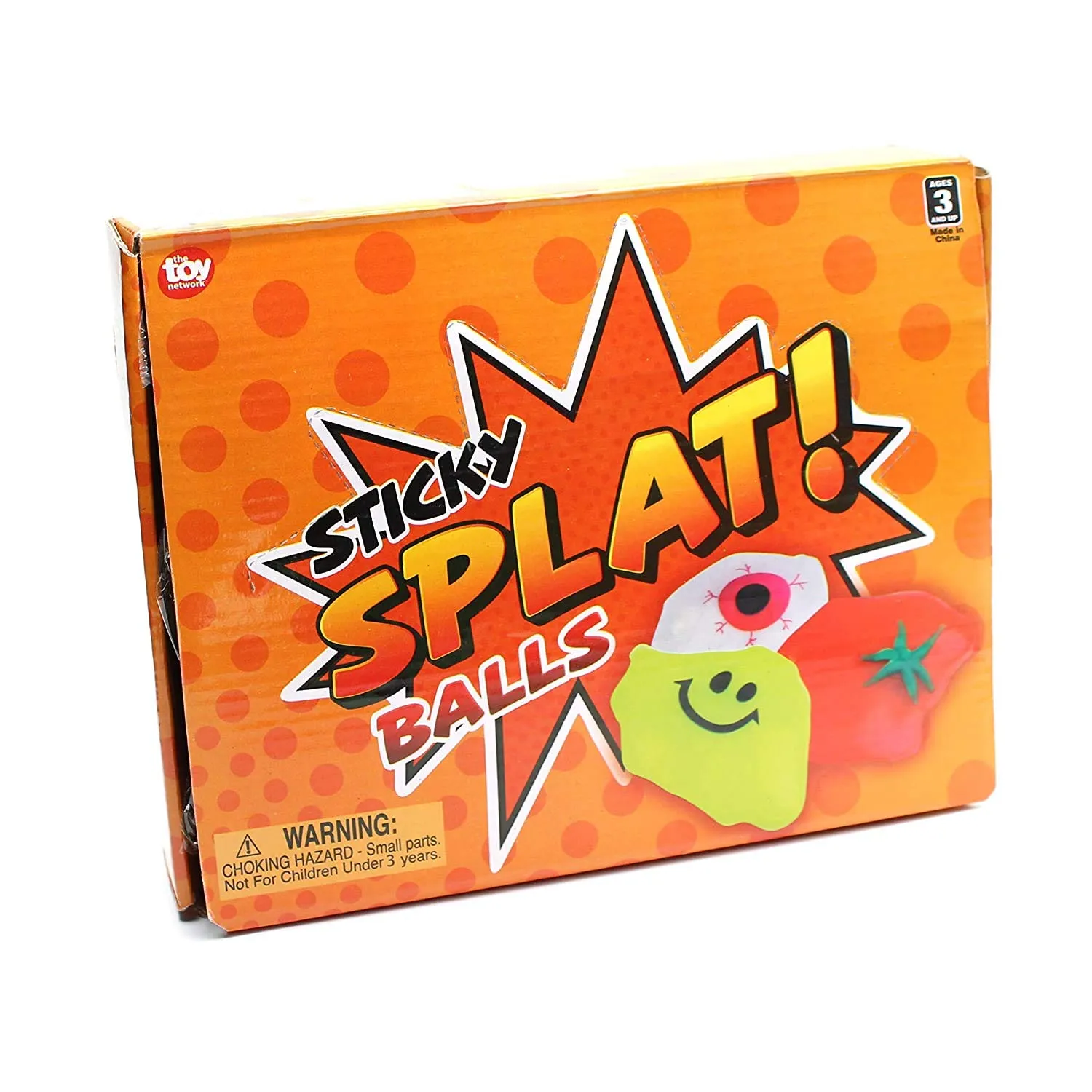 Kicko Sticky Splat Ball - 12 Pack - Squishy Assortment Creations - Novelty Toy Collection