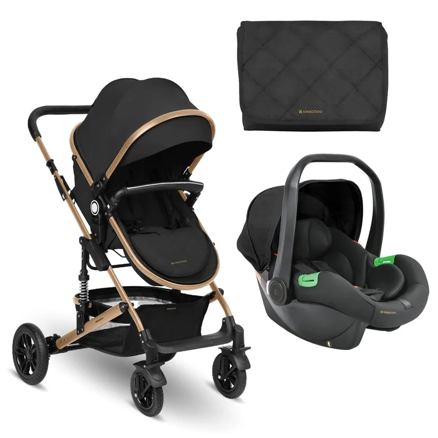 Kikkaboo Stroller 3in1 transf. seat Amaia (Black) 2024