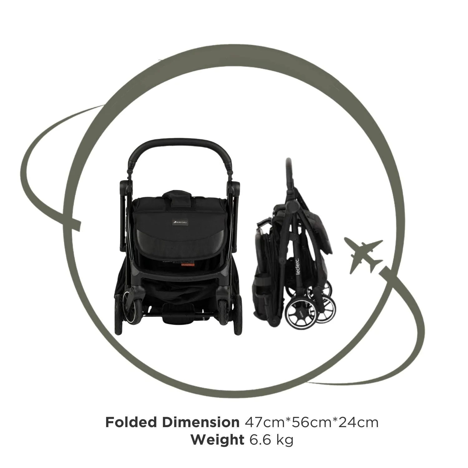 Leclercbaby Influencer Air Stroller Piano Black