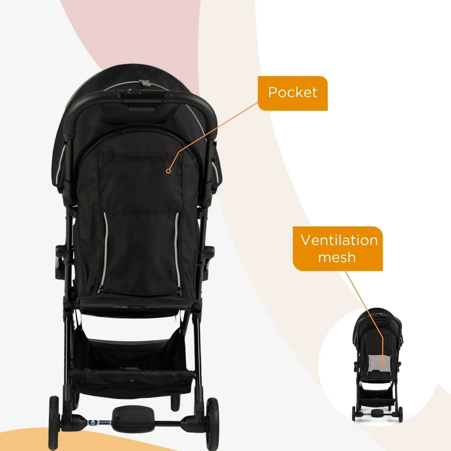 Leclercbaby Influencer Air Stroller Piano Black