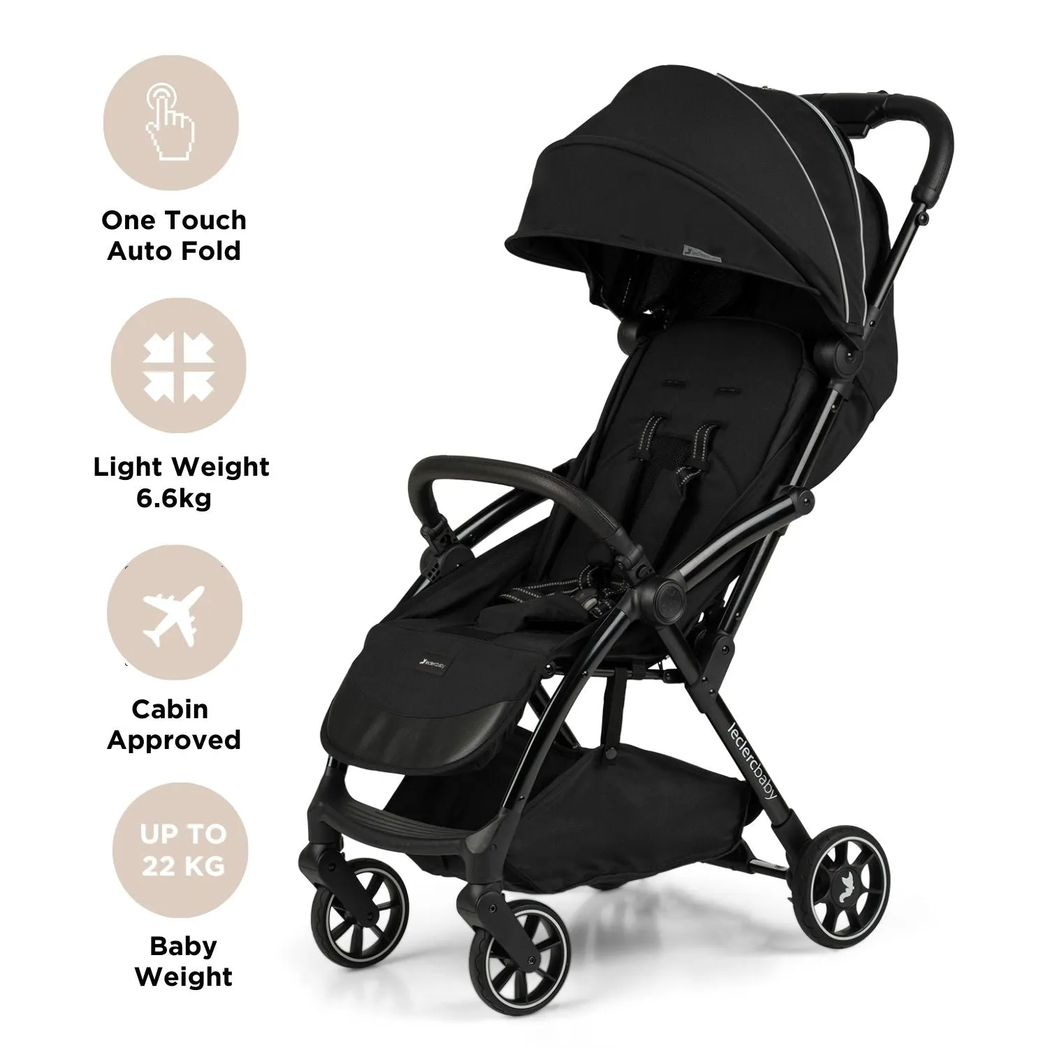 Leclercbaby Influencer Air Stroller Piano Black