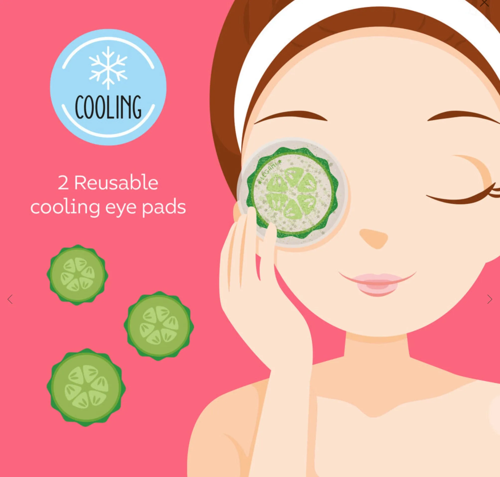 Legami Cooling Eye Pads - Cucumber