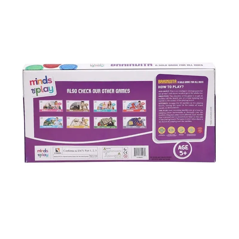 Minds At Play Brainvita Game Board Set For Kids