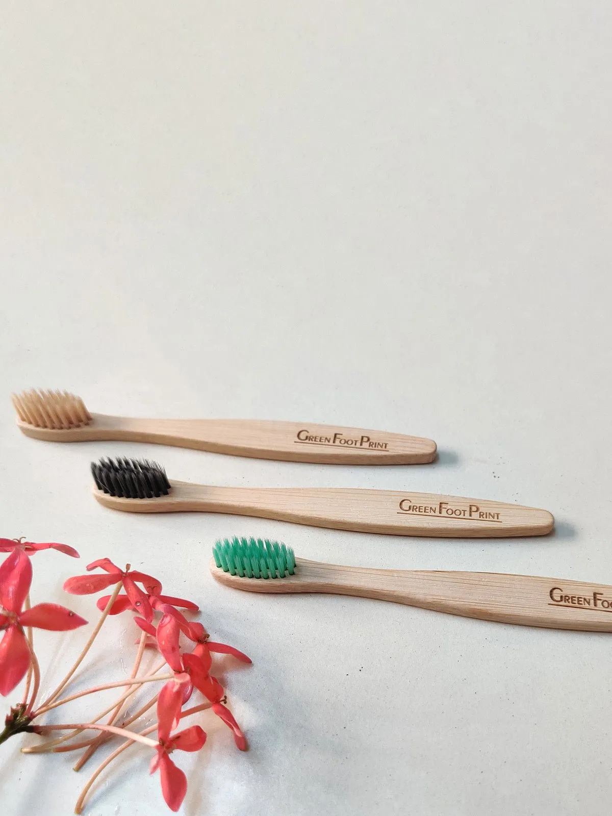 Natural Bamboo Toothbrush - Pack Of 4