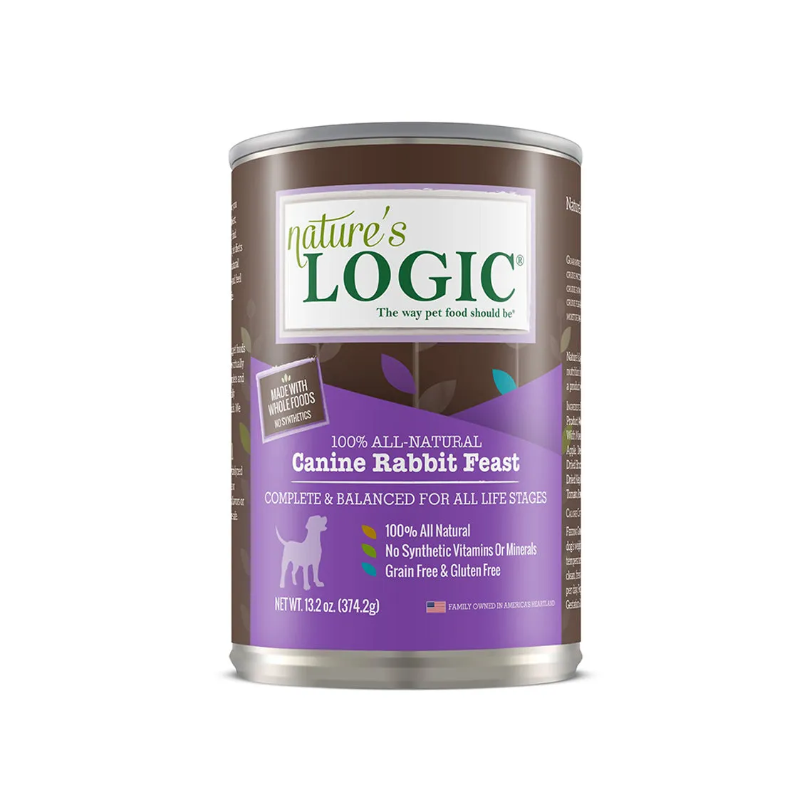 Nature's Logic Canine Rabbit Feast 13.2 oz Canned Wet Food for Dogs