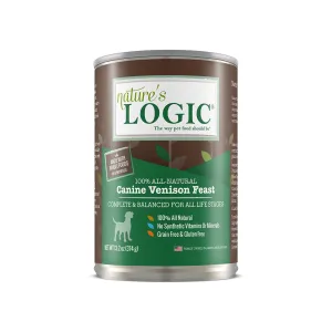 Nature's Logic Canine Venison Feast 13.2 oz Canned Wet Food for Dogs