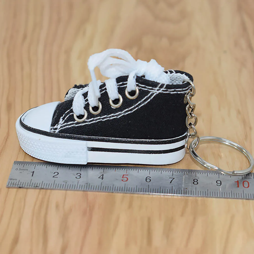 niannyyhouse 3 Inch/7.5CM Canvas Shoe Keychain Mini Pendant