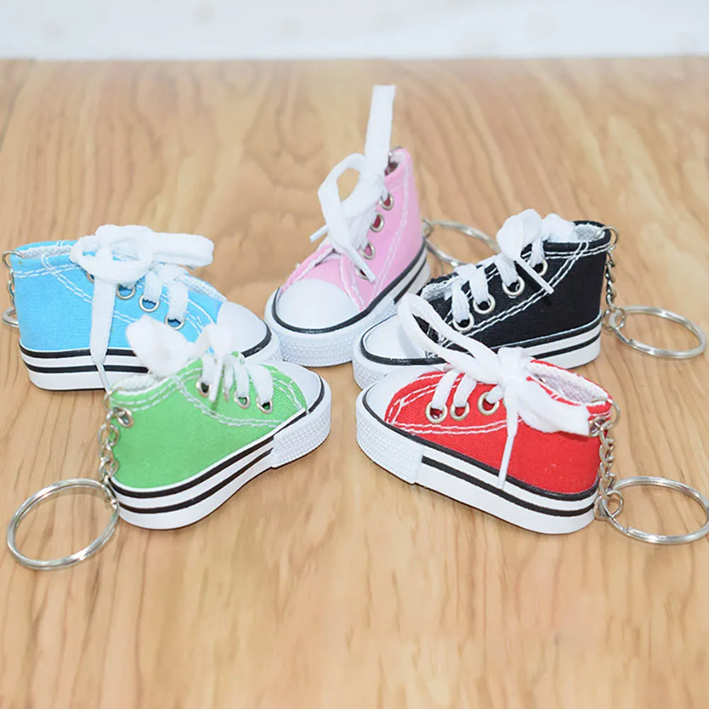 niannyyhouse 3 Inch/7.5CM Canvas Shoe Keychain Mini Pendant