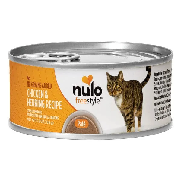 Nulo Freestyle Grain Free Chicken & Herring Recipe Canned Cat Food, 5.5oz