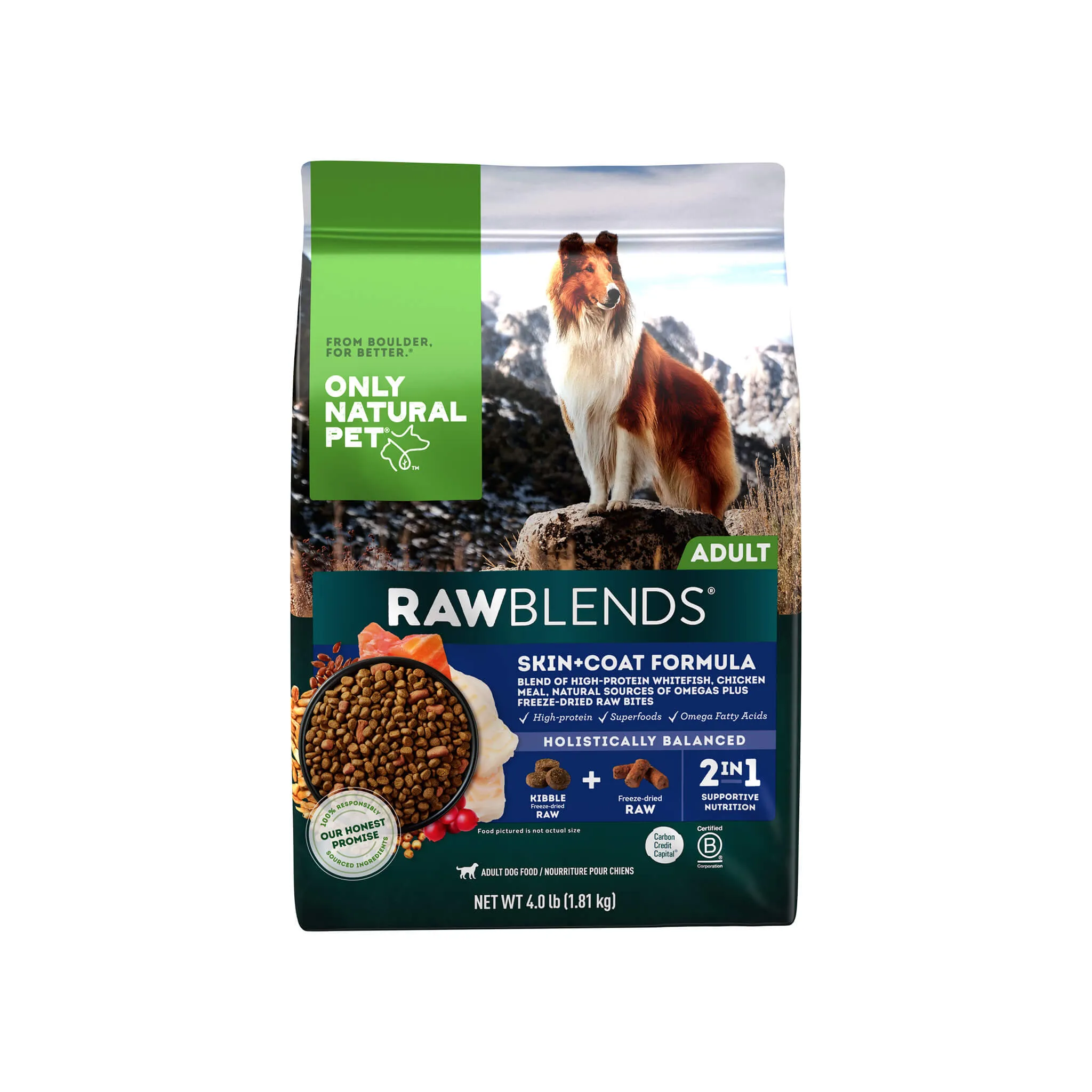 Only Natural Pet Raw Blends Skin and Coat Dog Food