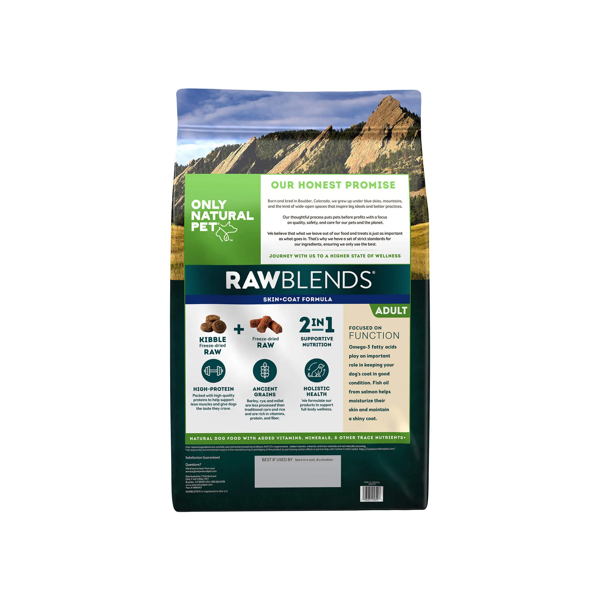 Only Natural Pet Raw Blends Skin and Coat Dog Food