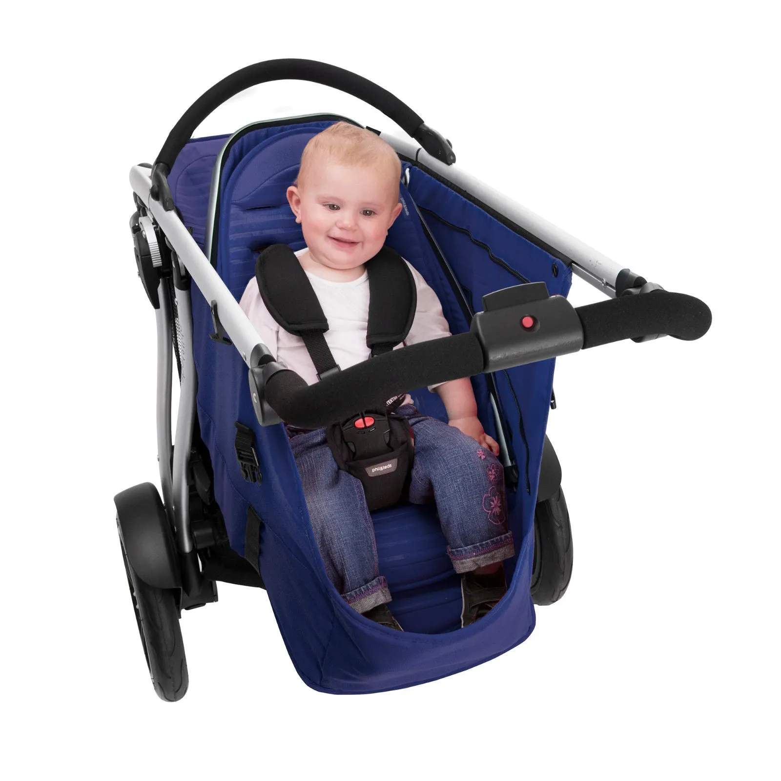 Phil & Teds New Verve V3 Stroller & Double Kit Cobalt Includes Double Seat