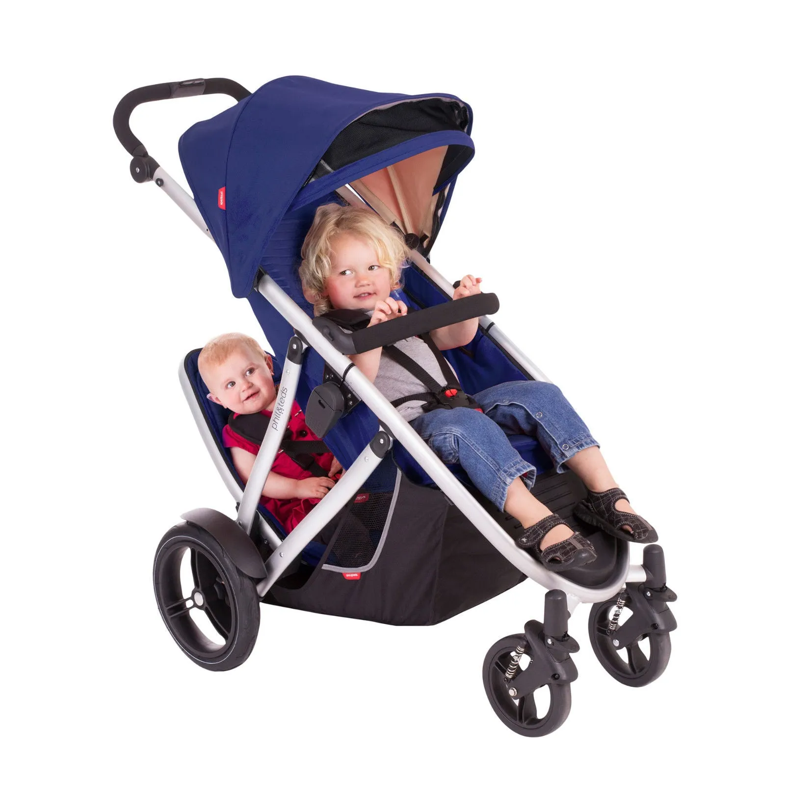 Phil & Teds New Verve V3 Stroller & Double Kit Cobalt Includes Double Seat