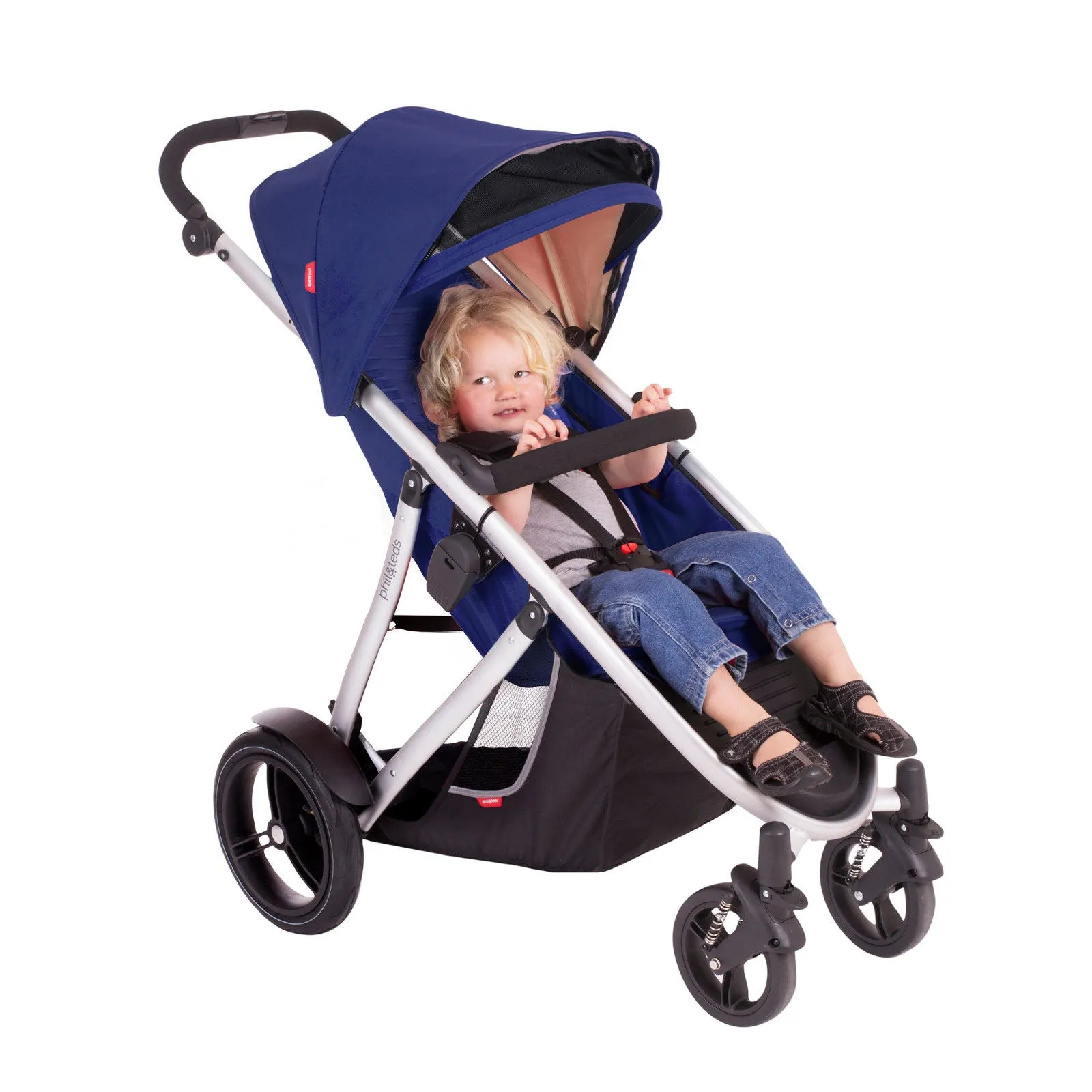 Phil & Teds New Verve V3 Stroller & Double Kit Cobalt Includes Double Seat