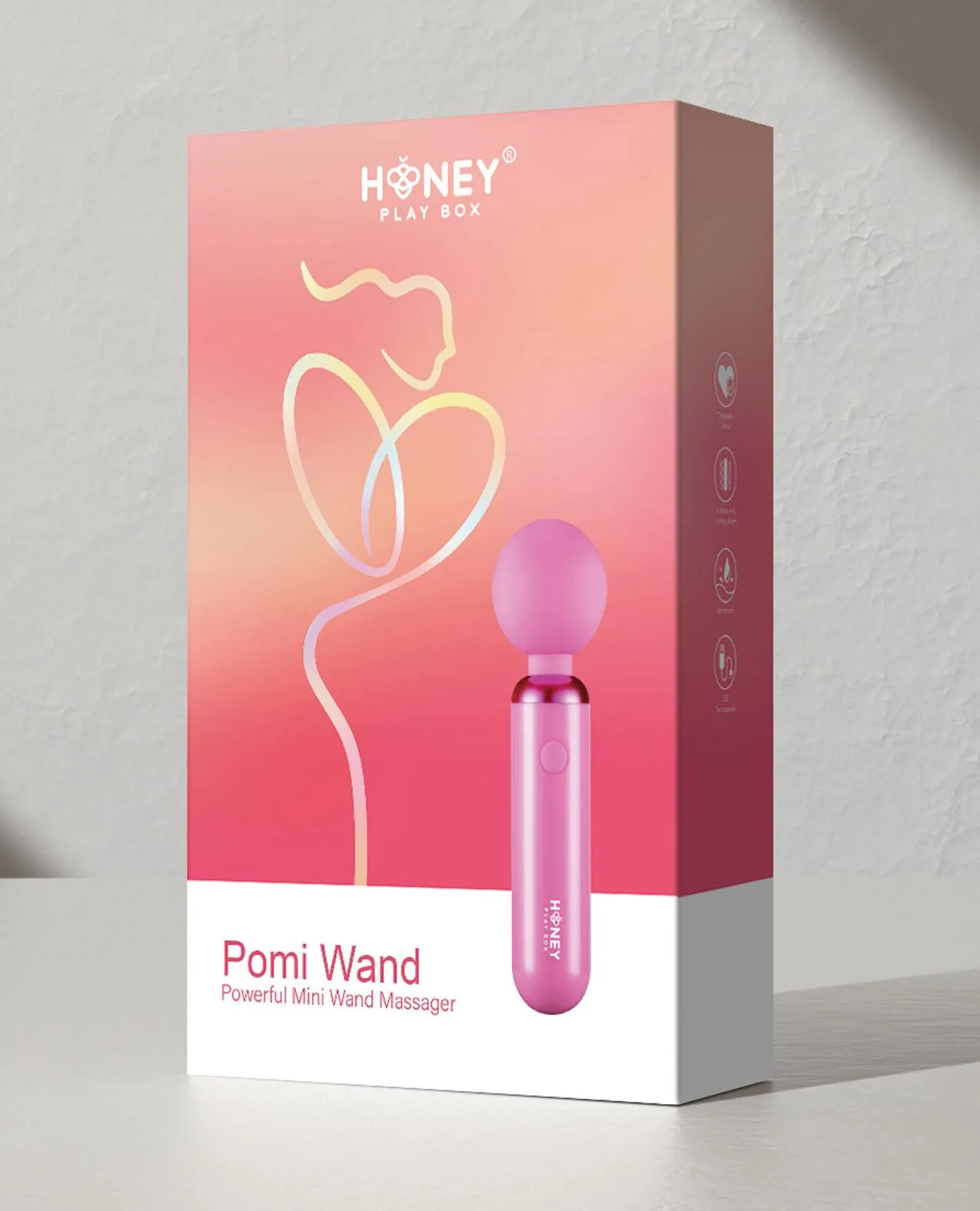 Pomi Wand Clit Tease 10 Mode Vibrating Mini Wand Massager