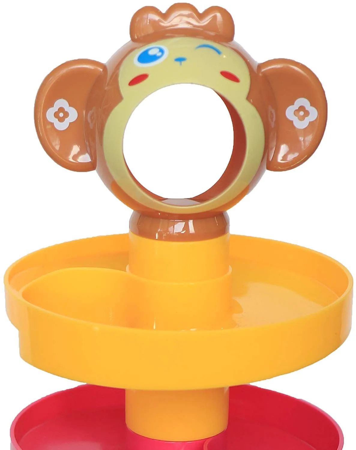 PRIME DEALS Monkey Ball Drop Toy For Babies And Toddlers, New 5 Layer Tower Run With Swirling Ramps And 3 Puzzle Rattle Balls, Best Educational Development Toy Set For Kids, Multi color