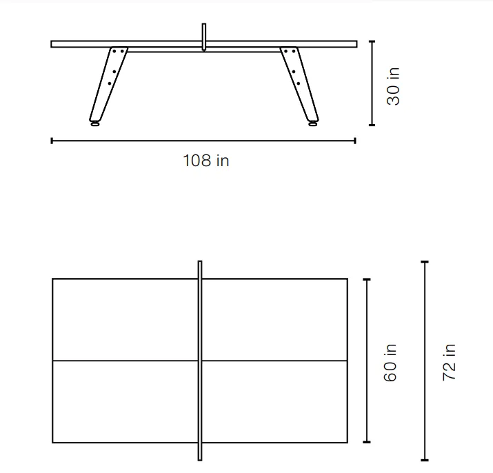 RS Stationary Ping Pong Table