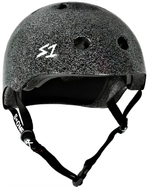 S1 Mega Lifer Glitter Helmet - Black Gloss Glitter