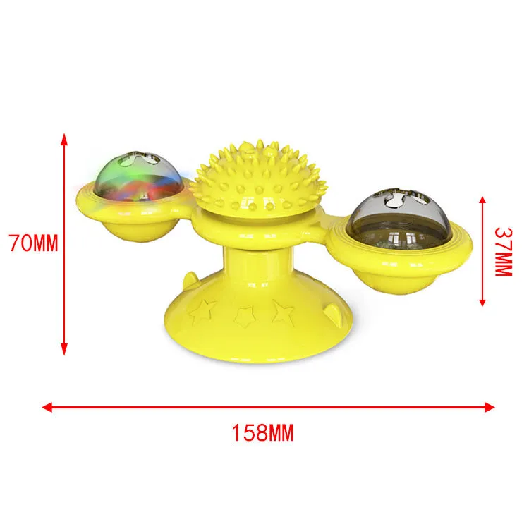 Sucker Turn Windmill Cat Toy Funny Cat Creative Spin Ball