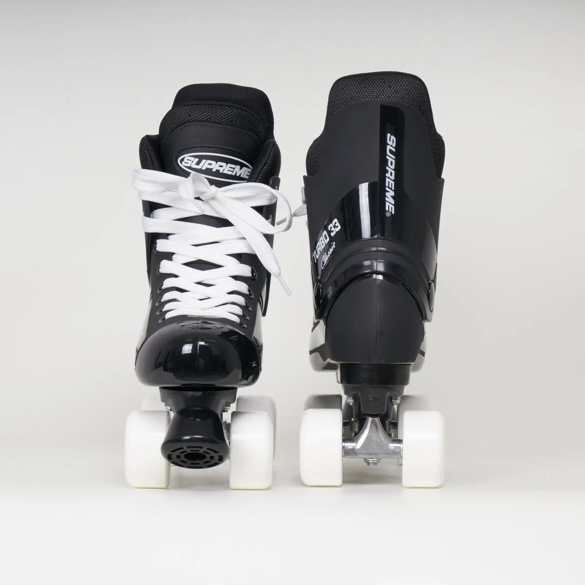 Supreme Turbo 33 Roller Skates (Bauer replacement) - Complete With Sims White Wheels