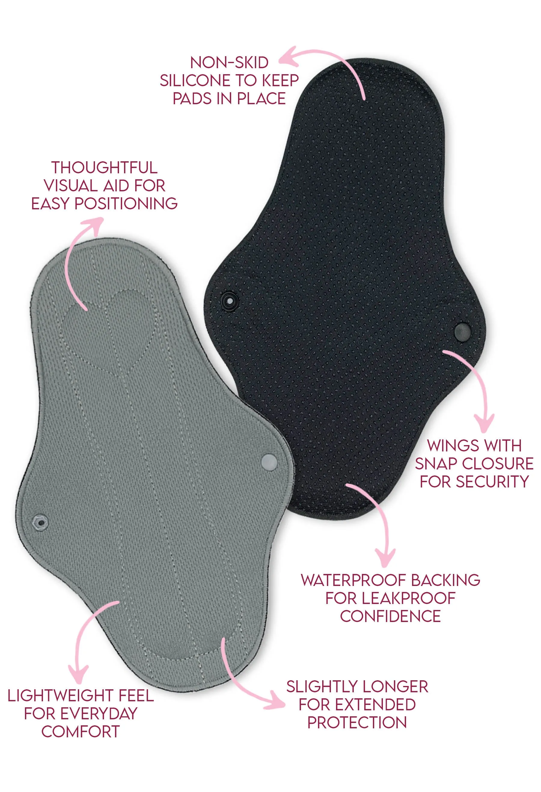 Ultra Thin Reusable Panty Liner with Wings - Free Gift