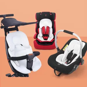 Universal Baby Stroller Seat Cushion with Safety Protection  Reversible