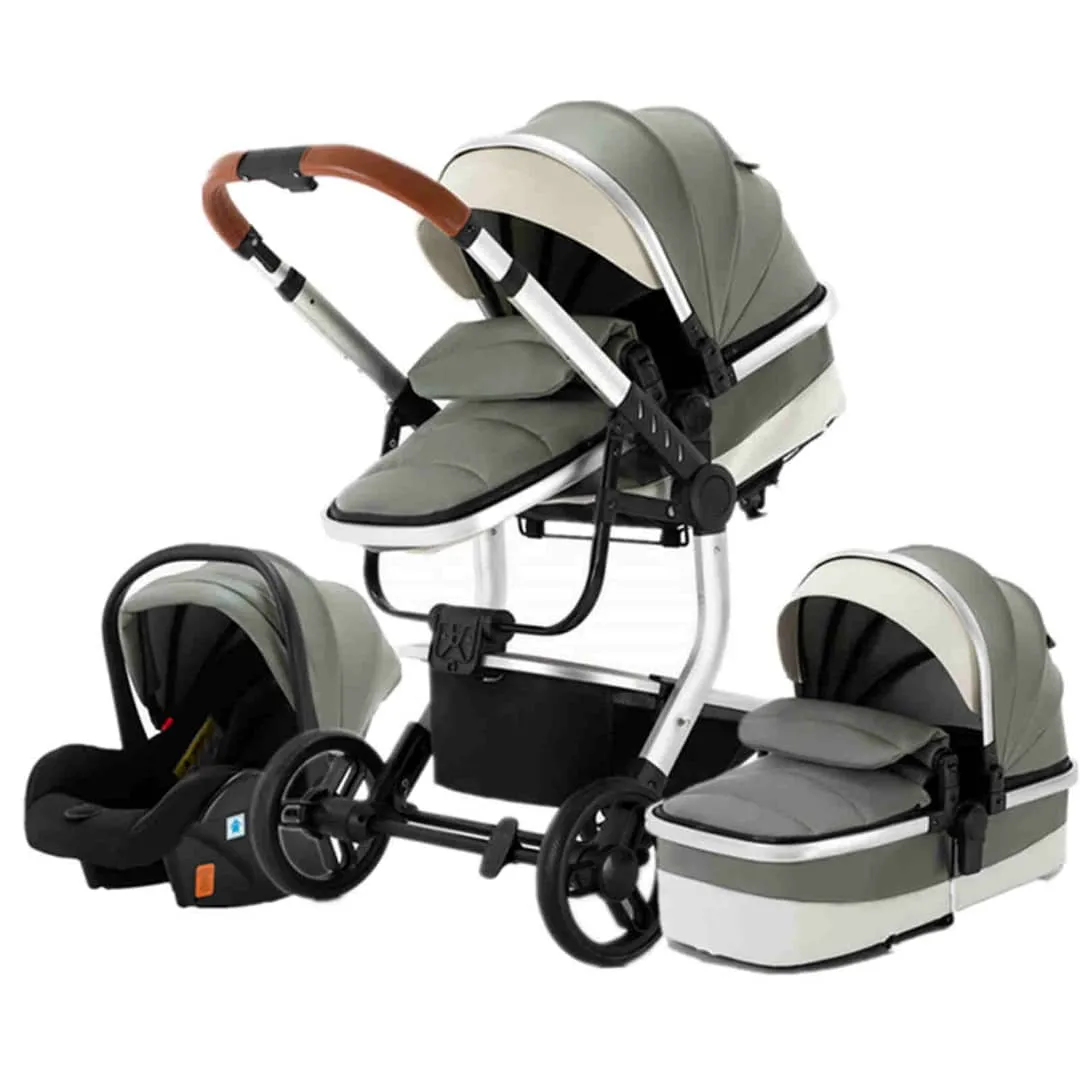 Upgraded Luxury 3-in-1 Baby Stroller