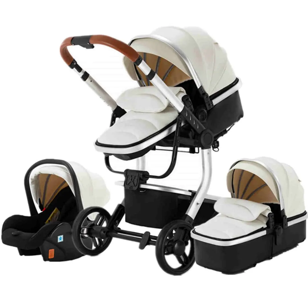 Upgraded Luxury 3-in-1 Baby Stroller