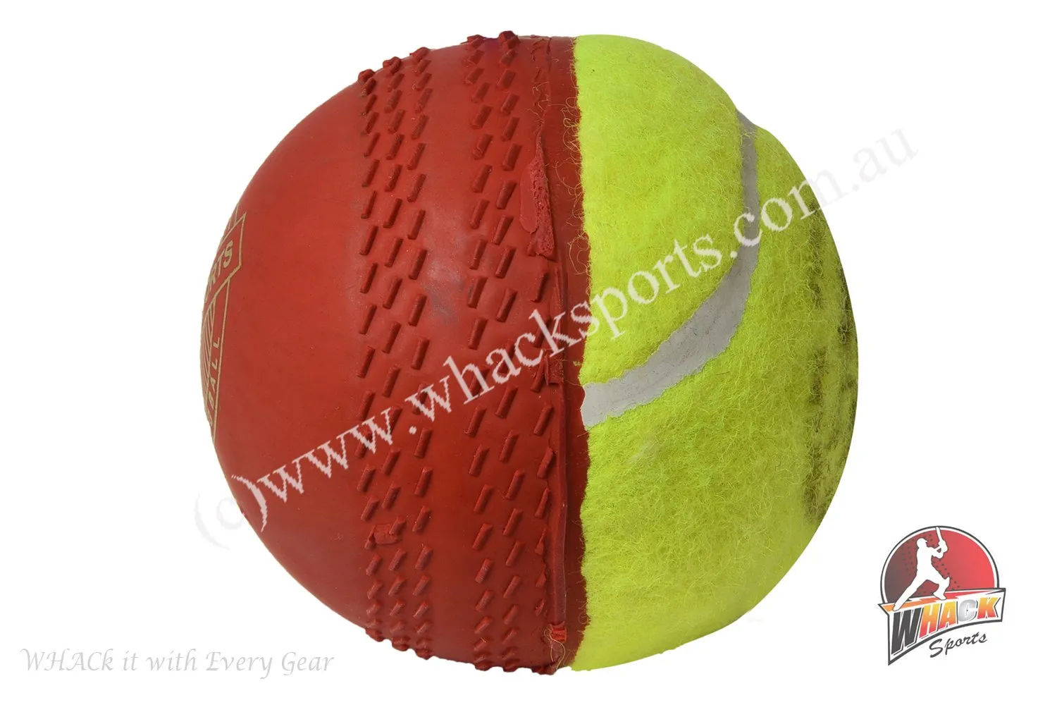 WHACK Half Tennis Half Rubber Swing Cricket Ball