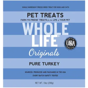 Whole Life Originals Freeze Dried Turkey Breast Cat & Dog Treats 10oz